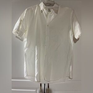 Calvin Klein White Casual Button Down Shirt 100% cotton